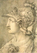 Картина "head of minerva" художника "кловио джулио"