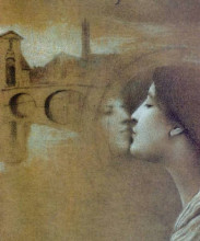 Репродукция картины "my heart cries for the past" художника "кнопф фернан"