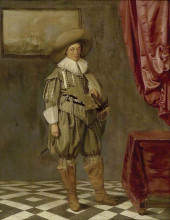 Копия картины "portrait of a young man standing" художника "кодде питер"