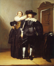 Репродукция картины "double portrait of a married couple" художника "кодде питер"