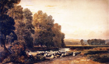 Копия картины "lugg meadows, near hereford" художника "кокс дэвид"