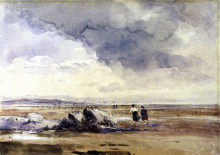 Копия картины "on lancaster sands, low tide" художника "кокс дэвид"