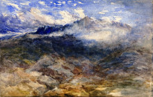 Репродукция картины "mountain heights, cader idris" художника "кокс дэвид"