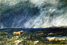 Репродукция картины "on the moors, near bettws-y-coed" художника "кокс дэвид"