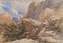 Копия картины "a mountain landscape" художника "кокс дэвид"