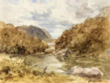 Картина "pont-y-pair, near bettwys-y-coed, north wales" художника "кокс дэвид"