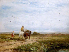 Репродукция картины "the way to the hayfield" художника "кокс дэвид"
