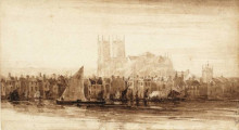 Копия картины "westminster from battersea" художника "кокс дэвид"