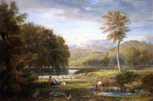 Репродукция картины "pastoral scene in herefordshire" художника "кокс дэвид"