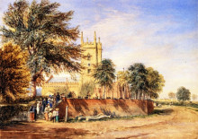 Репродукция картины "handsworth old church, birmingham" художника "кокс дэвид"
