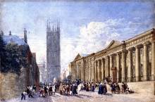 Репродукция картины "st. mary&#39;s church and the shire hall, warwick" художника "кокс дэвид"