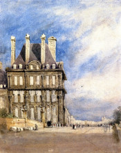 Репродукция картины "pavillon de flore, tuileries, paris" художника "кокс дэвид"