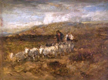 Репродукция картины "welsh shepherds" художника "кокс дэвид"