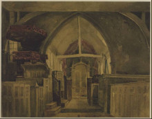 Репродукция картины "beckenham church, kent" художника "кокс дэвид"