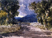 Копия картины "a welsh road" художника "кокс дэвид"