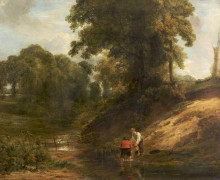 Картина "boys fishing" художника "коллинз уильям"