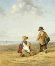 Копия картины "figures on the seashore" художника "коллинз уильям"
