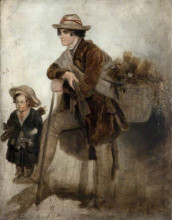 Репродукция картины "the broom seller" художника "коллинз уильям"