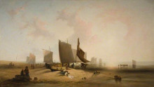 Репродукция картины "the return of the fishing boats" художника "коллинз уильям"