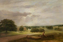 Картина "the west front of clumber house, nottinghamshire" художника "коллинз уильям"
