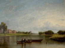 Репродукция картины "view of the south and west fronts of clumber house, nottinghamshire" художника "коллинз уильям"