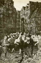 Картина "the carmagnole (dance around the guillotine)" художника "кольвиц кэте"