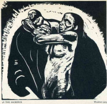 Репродукция картины "the sacrifice" художника "кольвиц кэте"