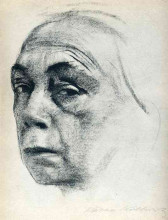 Репродукция картины "self-portrait" художника "кольвиц кэте"