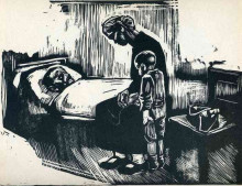 Копия картины "hospital visit" художника "кольвиц кэте"