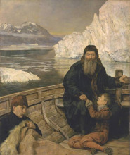 Репродукция картины "the last voyage of henry hudson" художника "кольер джон"