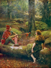Репродукция картины "in the forest of arden" художника "кольер джон"