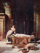 Копия картины "the death of cleopatra" художника "кольер джон"