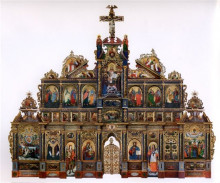 Репродукция картины "the maniava hermitage iconostasis" художника "кондзелевич иов"