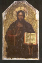 Картина "icon of the savior from the maniava hermitage iconostasis1698" художника "кондзелевич иов"