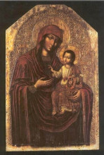 Репродукция картины "icon of the mother of god from the maniava hermitage iconostasis" художника "кондзелевич иов"