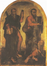 Копия картины "icon of apostles andrew and mark" художника "кондзелевич иов"