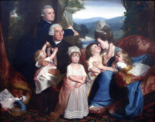 Репродукция картины "портрет семьи копли" художника "копли джон синглтон"