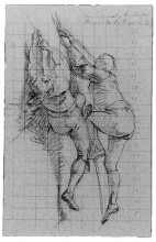 Репродукция картины "этюд для &quot;осады гибралтара&quot;" художника "копли джон синглтон"