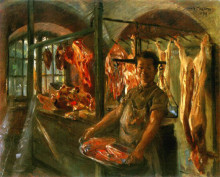Копия картины "butcher shop" художника "коринт ловис"