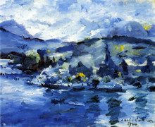 Картина "lake lucerne-afternoon" художника "коринт ловис"