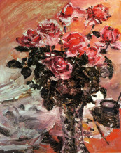 Репродукция картины "pink roses" художника "коринт ловис"