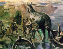 Копия картины "the trojan horse" художника "коринт ловис"