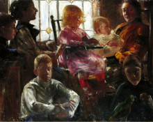 Копия картины "the family of the painter fritz rumpf" художника "коринт ловис"