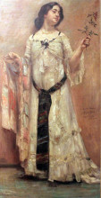 Картина "portrait of charlotte berend in white dress" художника "коринт ловис"