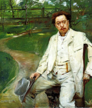 Копия картины "portrait of the pianist conrad ansorge" художника "коринт ловис"