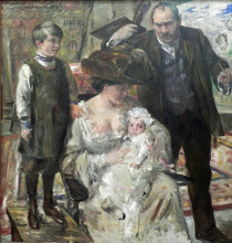 Репродукция картины "the artist and his family" художника "коринт ловис"