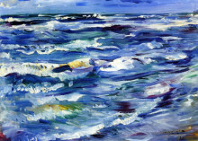Репродукция картины "the sea near la spezia" художника "коринт ловис"