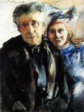 Репродукция картины "grandmother and granddaughter" художника "коринт ловис"