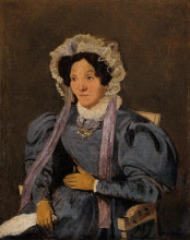 Копия картины "мадам коро, мать художника, урожденная мари франсуаза оберсон" художника "коро камиль"