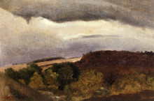 Копия картины "лесистая равнина, фонтенбло" художника "коро камиль"
